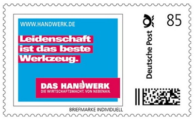 Handwerks-Briefmarke: Leidenschaft ist das beste Werkzeug