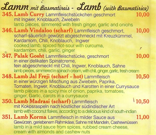 Lamm bei Pizza Mara in Schlangen