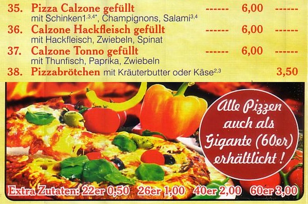 Pizza bei Pizza Mara in Schlangen