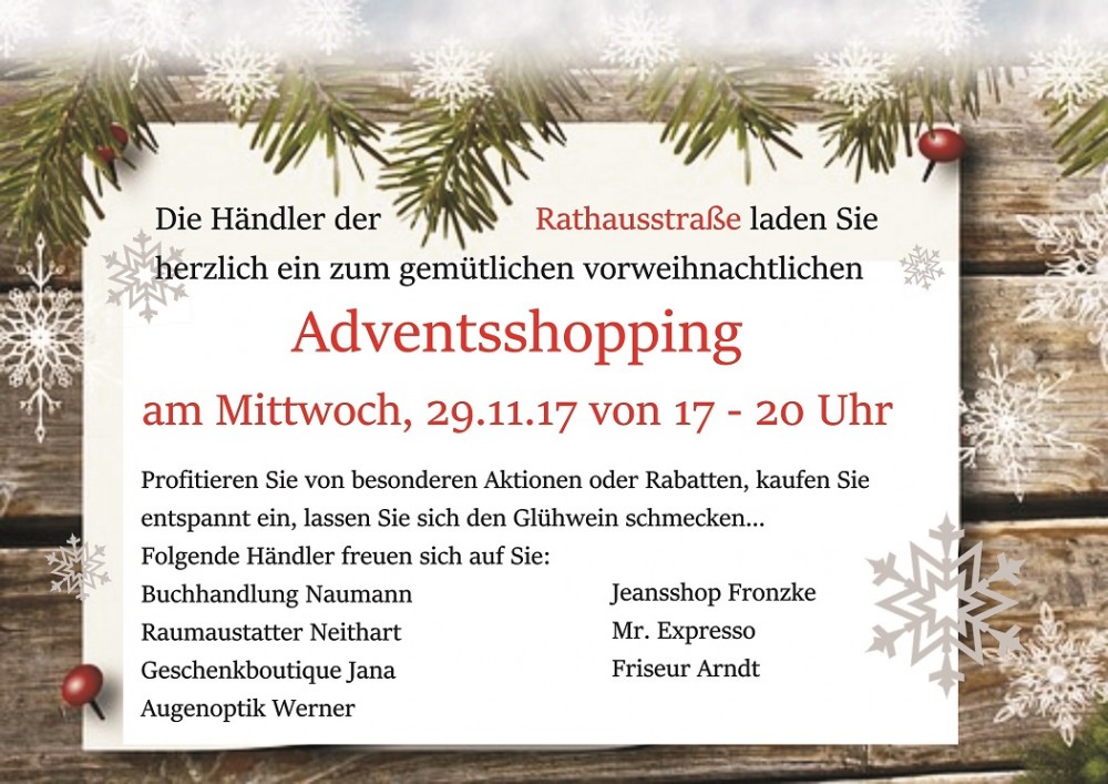 Adventsshopping am 29.11.2017